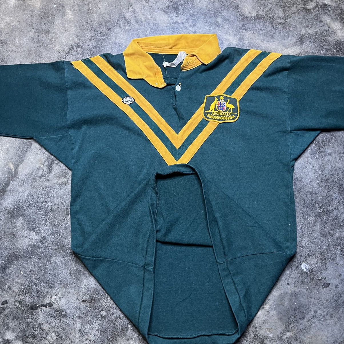 Vintage vintage 70s australia rugby polo longsleeve button up shirt Size US M / EU 48-50 / 2 - 3 Thumbnail