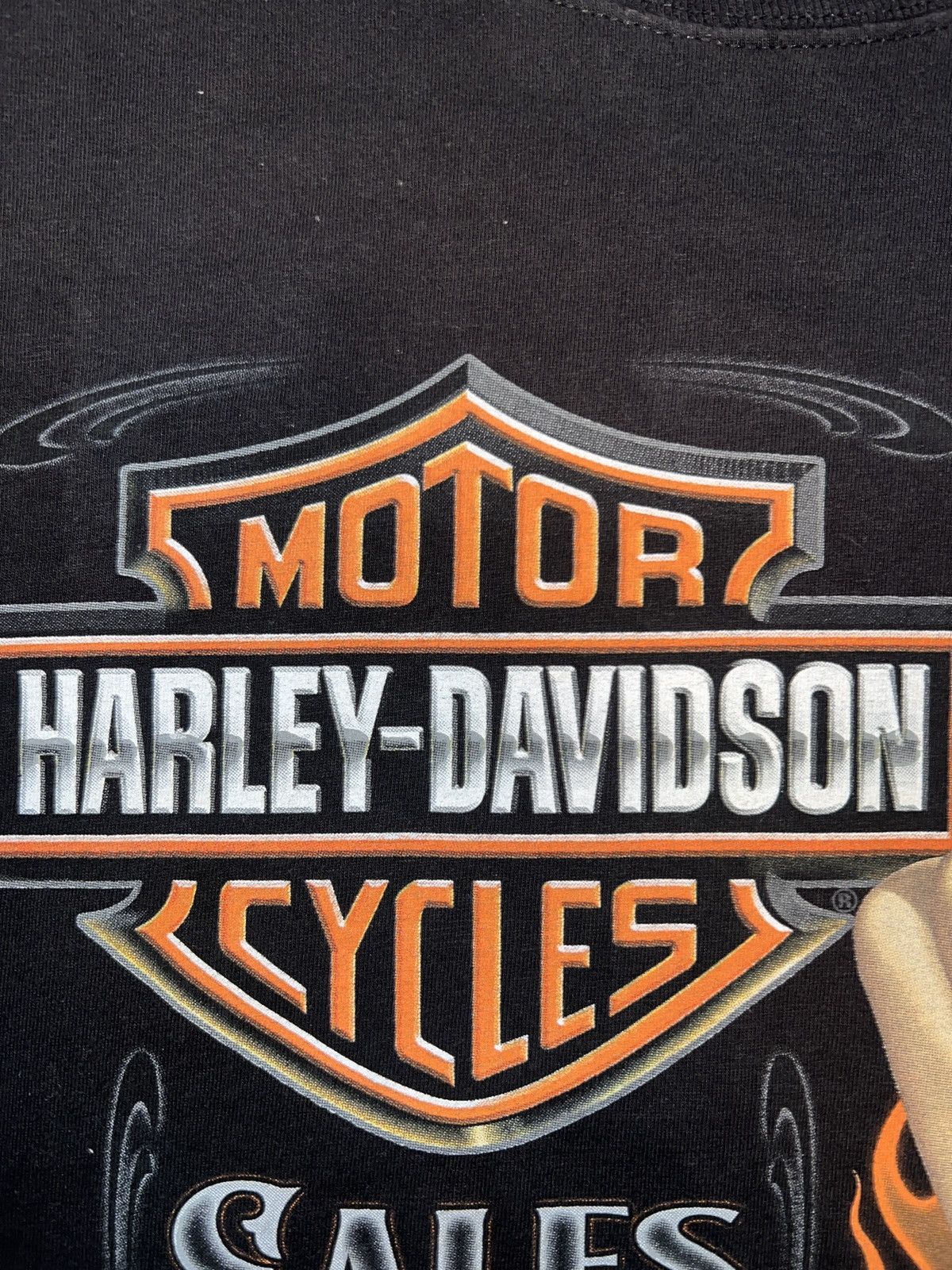 Harley Davidson Vintage Harley-Davidson Pin-Up Girl Sales & Service T-Shirt Size US XL / EU 56 / 4 - 4 Thumbnail