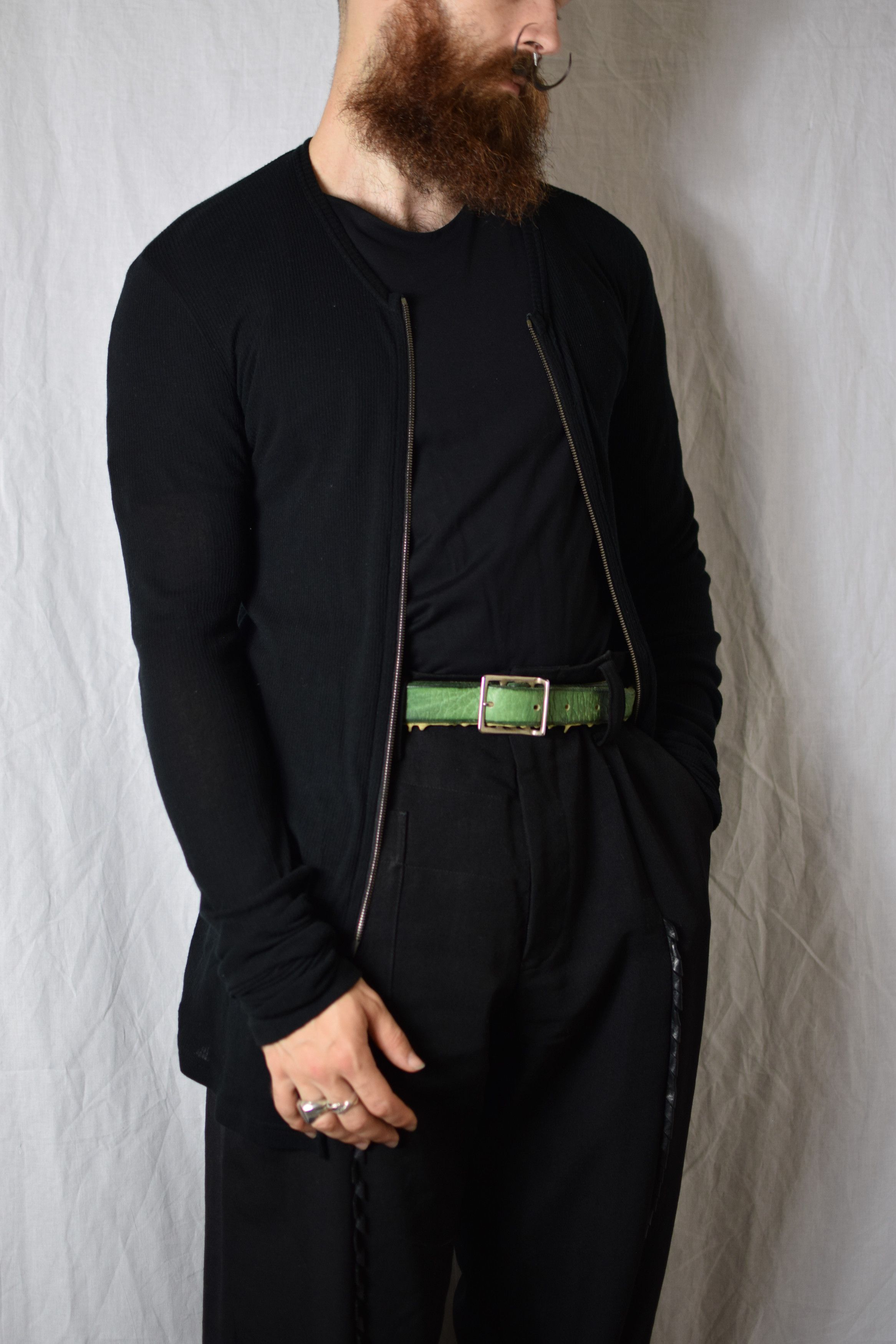 Julius Julius SS09 Black Zip-Up Cardigan - 257CUM55 Size US M / EU 48-50 / 2 - 4 Thumbnail
