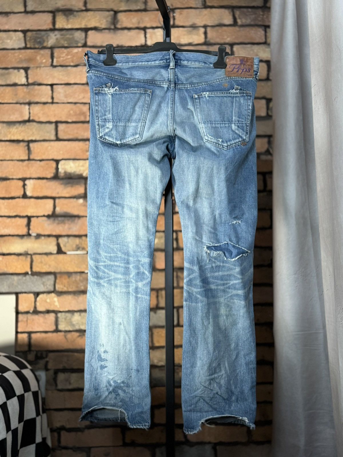 Prps $482 OG PRPS JAPAN PATCH WORK JEANS DENIM SLIM DISTRESSED Size US 38 / EU 54 - 2 Thumbnail
