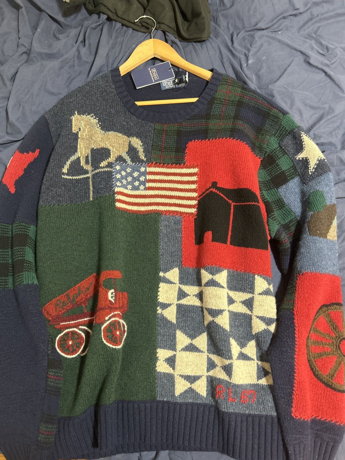 image of Polo Ralph Laurent Country Patch 2 in Navy, Men's (Size 2XL)