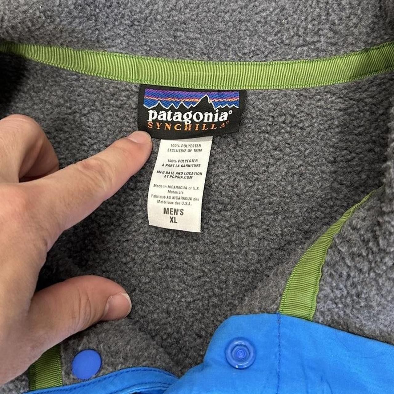 Patagonia Patagonia Synchilla Grey and Blue Snap T Fleece Men’s XL Size US XL / EU 56 / 4 - 4 Thumbnail