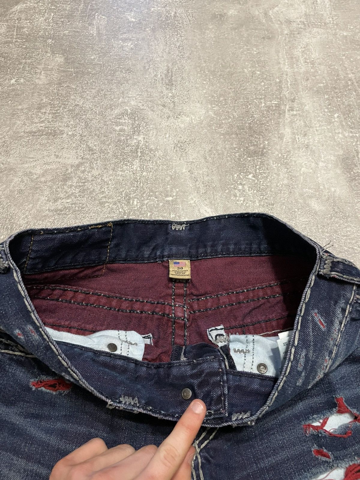 True Religion × Vintage Vintage True Religion Distressed Denim Shorts Size 30 Size US 30 / EU 46 - 9 Thumbnail