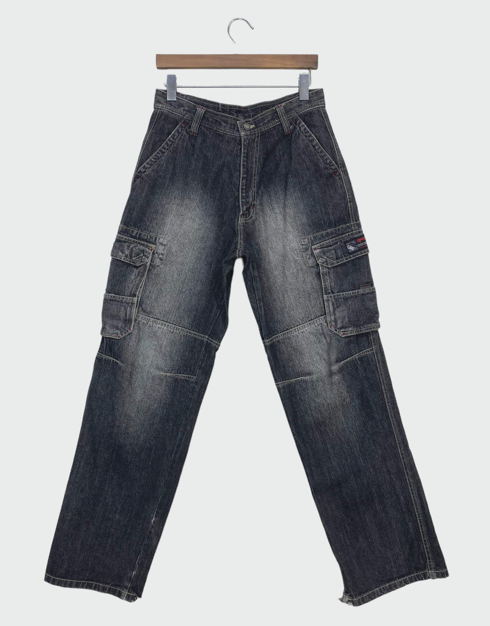 Japanese Brand Spoon Cargo Jeans Hip Hop Skateboards Jeans Size US 30 / EU 46 - 2 Thumbnail