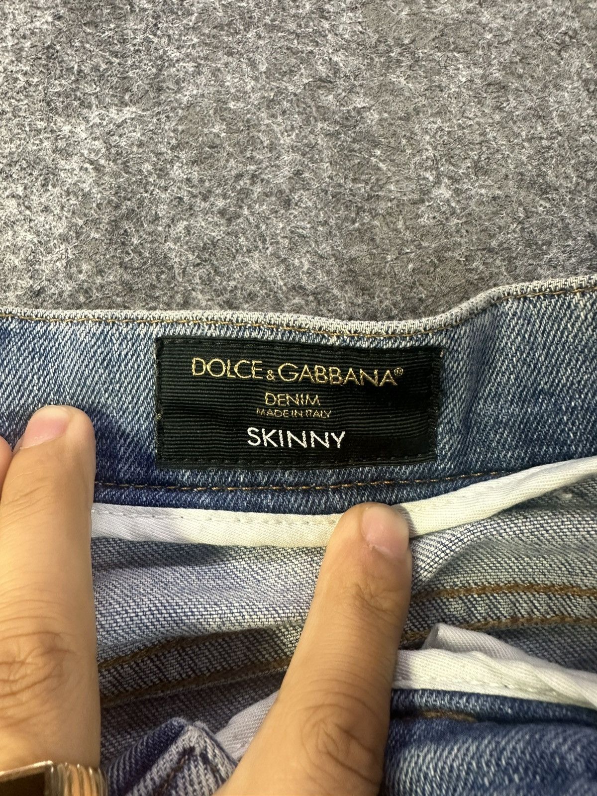Dolce & Gabbana Dolce & Gabbana Skinny Men’s Jeans Size 50/34 Light Wash Size US 34 / EU 50 - 6 Thumbnail