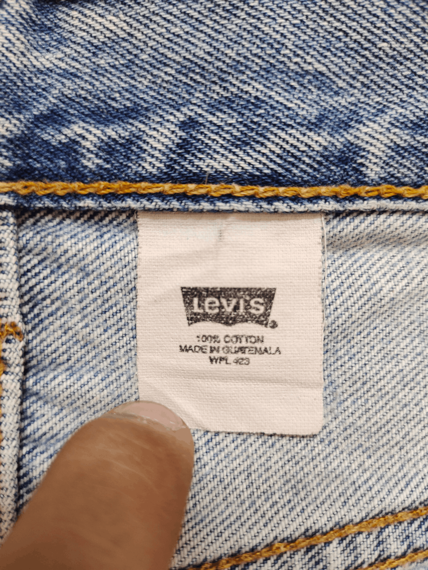 Levi's Vintage Levis 501 Japanese Script Dragon Print Distress Jean Size US 33 - 20 Thumbnail