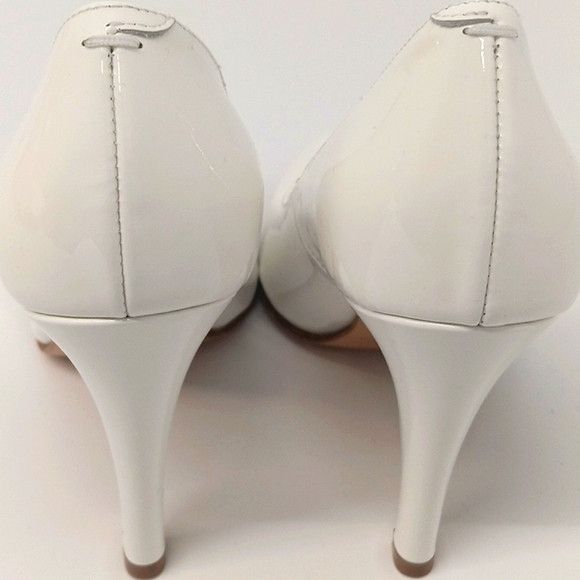 Maison Margiela Maison Margiela White Patent Leather Court Pumps -EU40 Size US 10 / IT 40 - 9 Thumbnail
