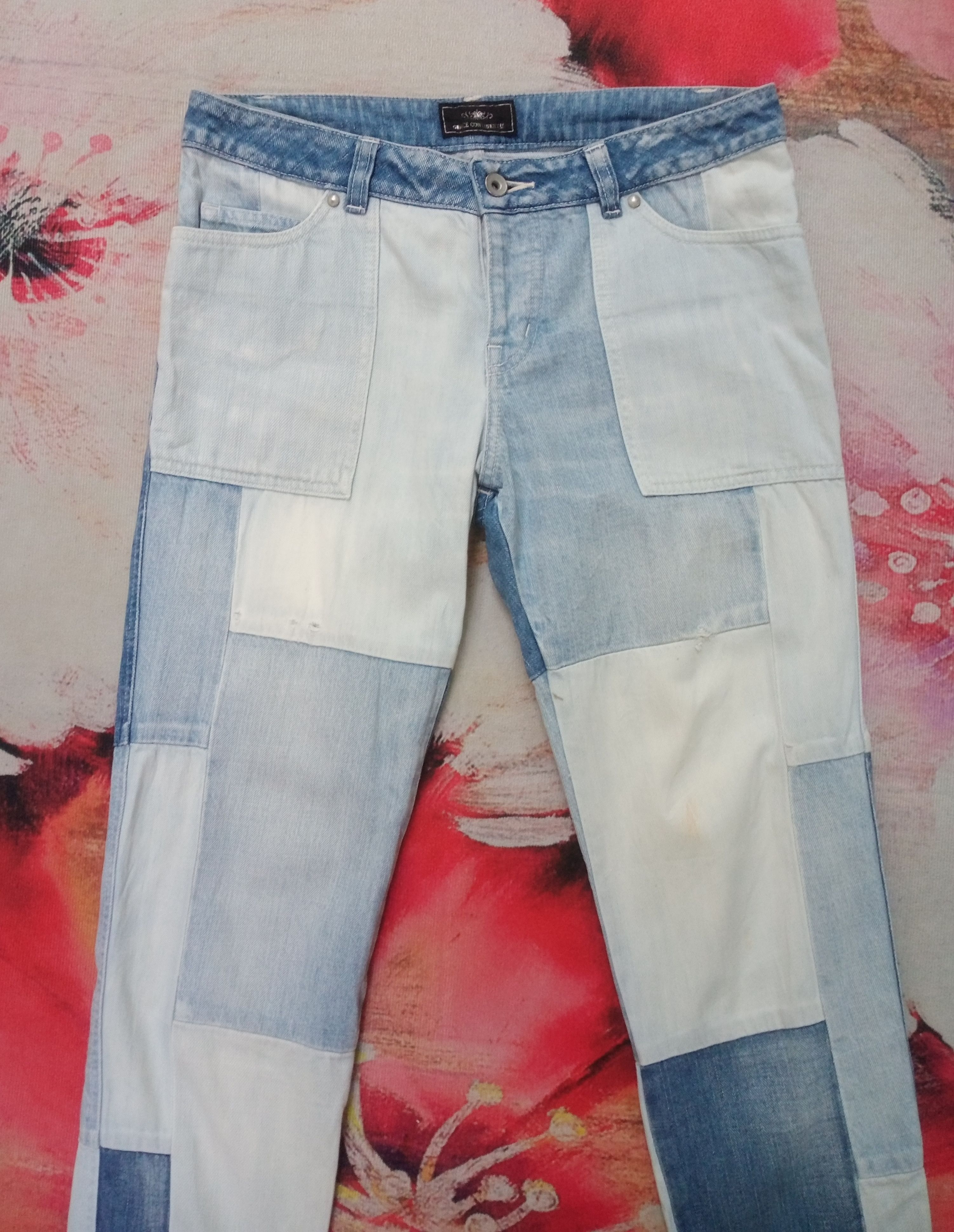 If Six Was Nine Rare Grace Continental Patchwork Denim Pants Like Kapital Size US 32 / EU 48 - 4 Thumbnail