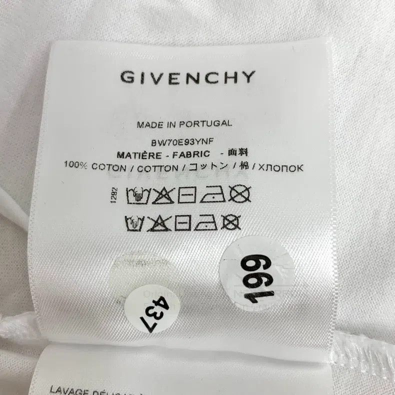 Givenchy Givenchy White Logo Brand Cotton Crewneck Short Sleeve T-S Size US S / EU 44-46 / 1 - 8 Thumbnail