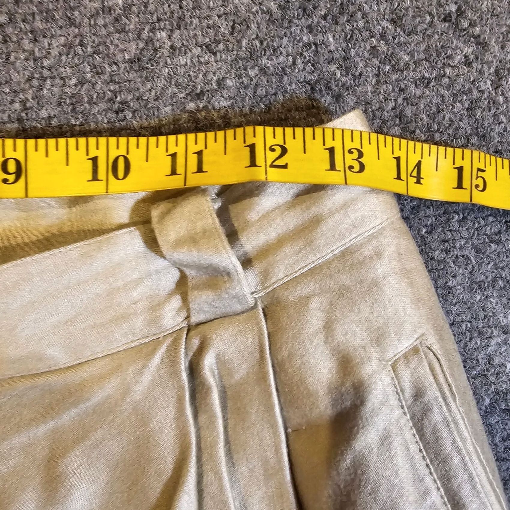Express VINTAGE Express Pants Womens 12 Long Beige Faux Suede Stirrup High Rise 90s Size 34" / US 12 / IT 48 - 5 Thumbnail