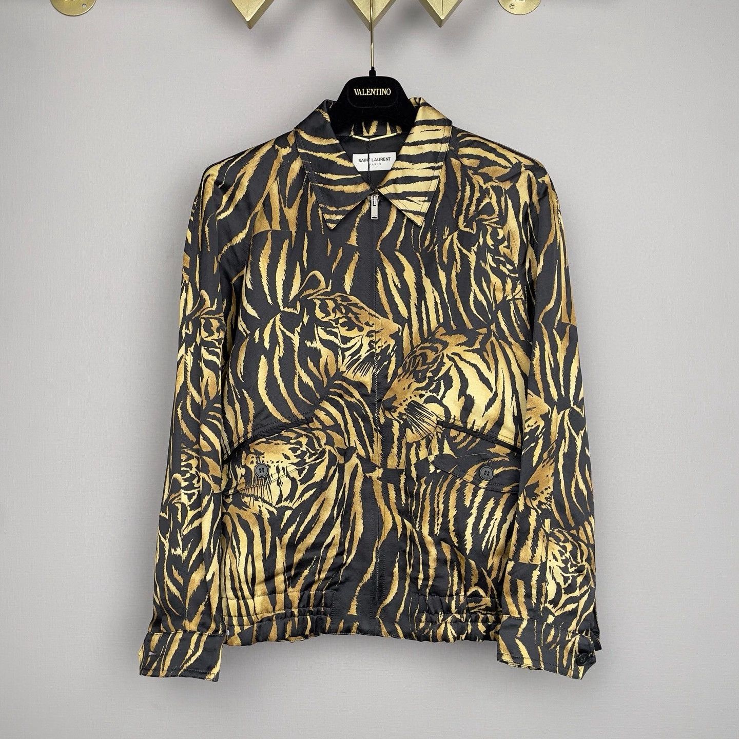 Saint Laurent Paris Saint Laurent Tiger-Print Jacket Size S / US 4 / IT 40 - 1 Thumbnail