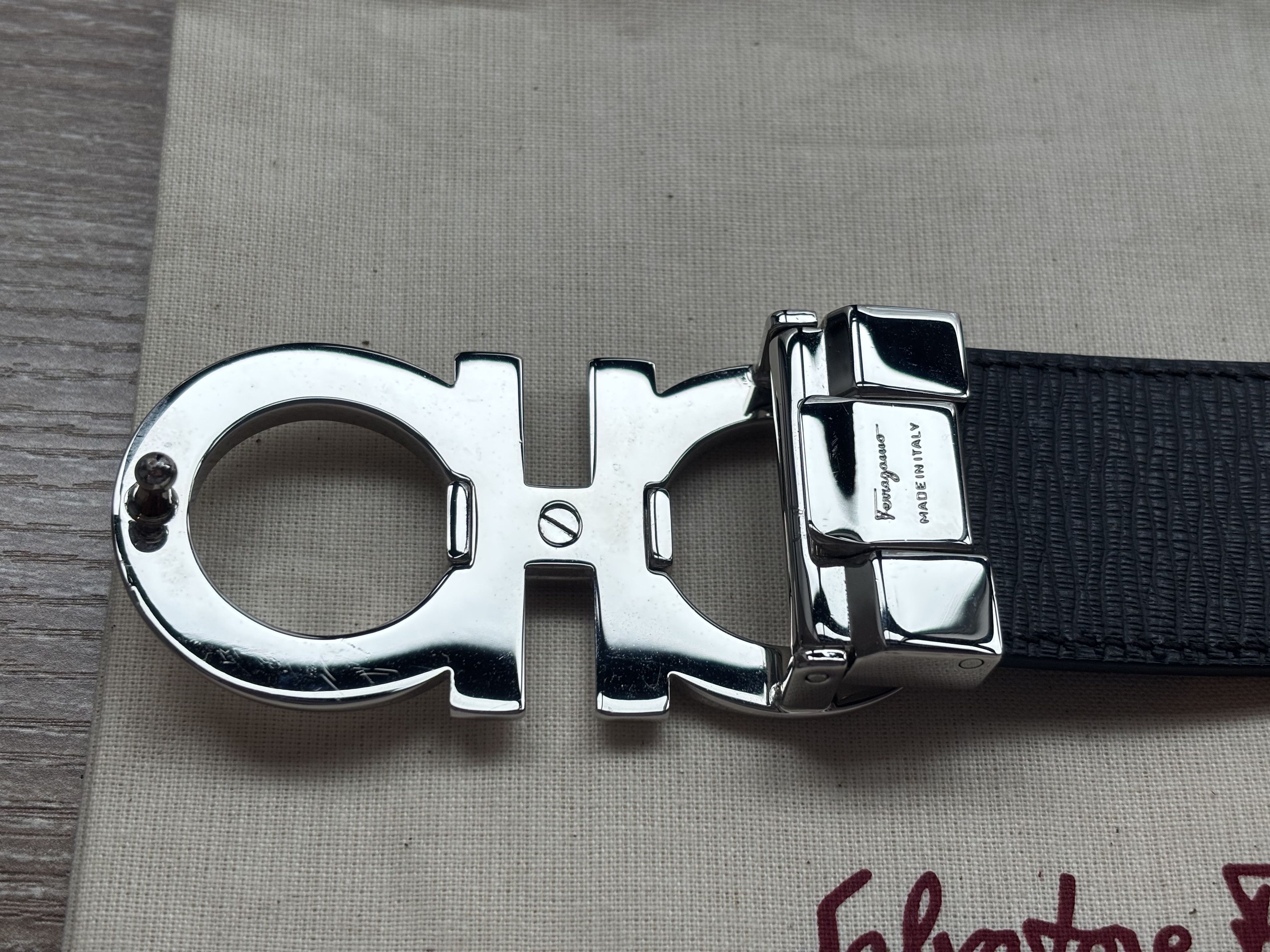 Salvatore Ferragamo Reversible Double Gancini Belt Size 28 - 4 Thumbnail