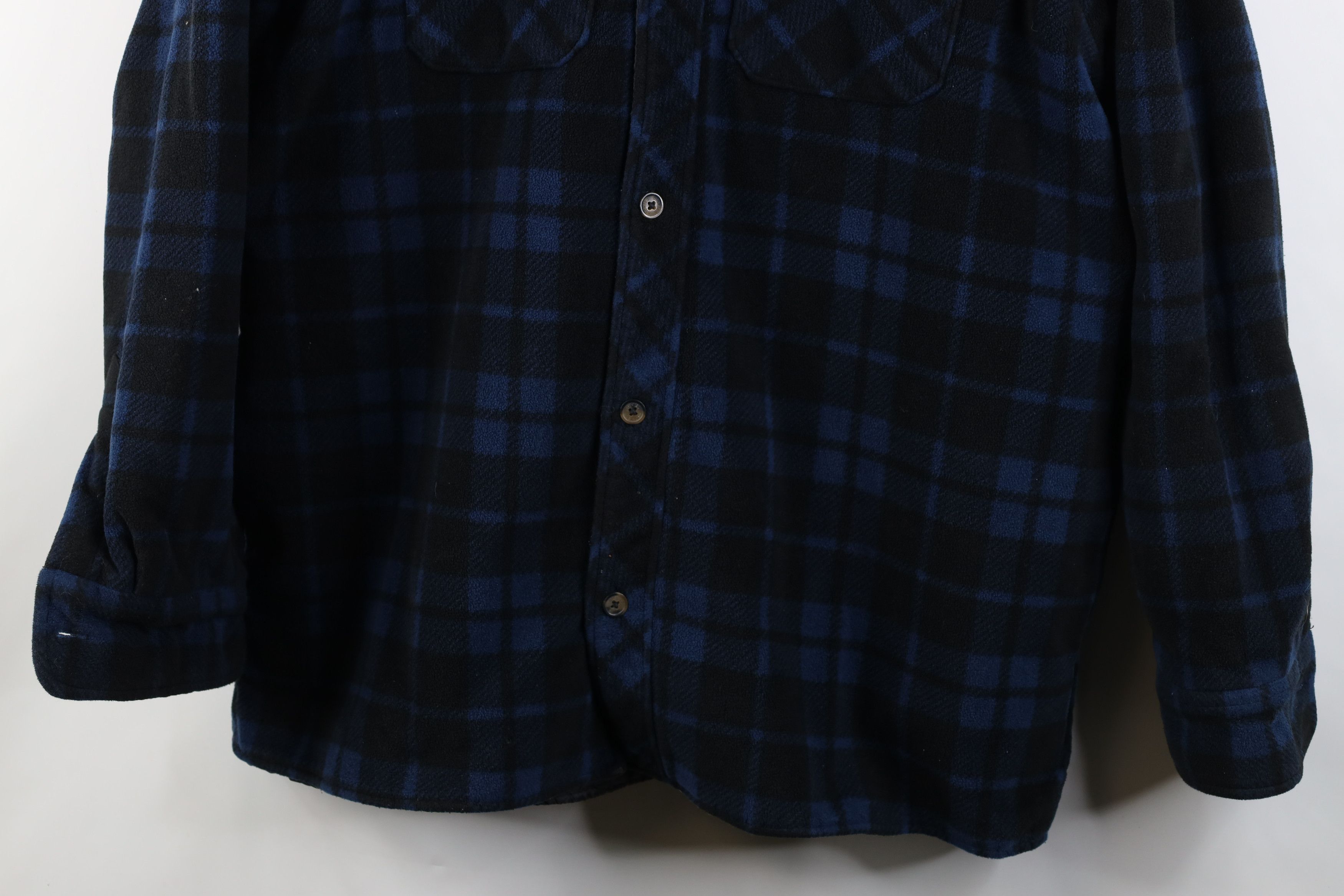 Dickies Vintage Y2K Dickies Quilted Fleece Button Shirt Jacket Plaid Size US XL / EU 56 / 4 - 3 Thumbnail