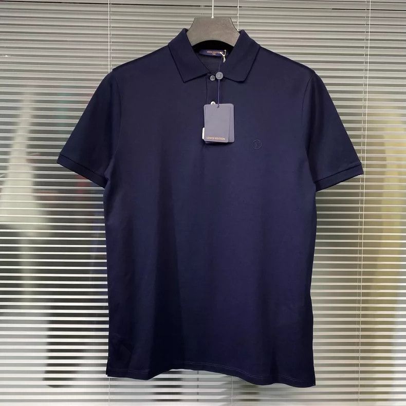 Louis Vuitton Short Sleeve Polo Shirt Deep Blue- DMC