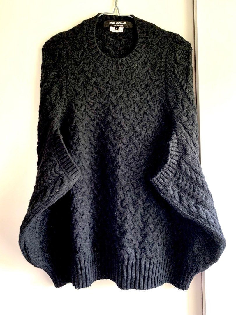 Junya Watanabe Comme des Garcons navy wool cape