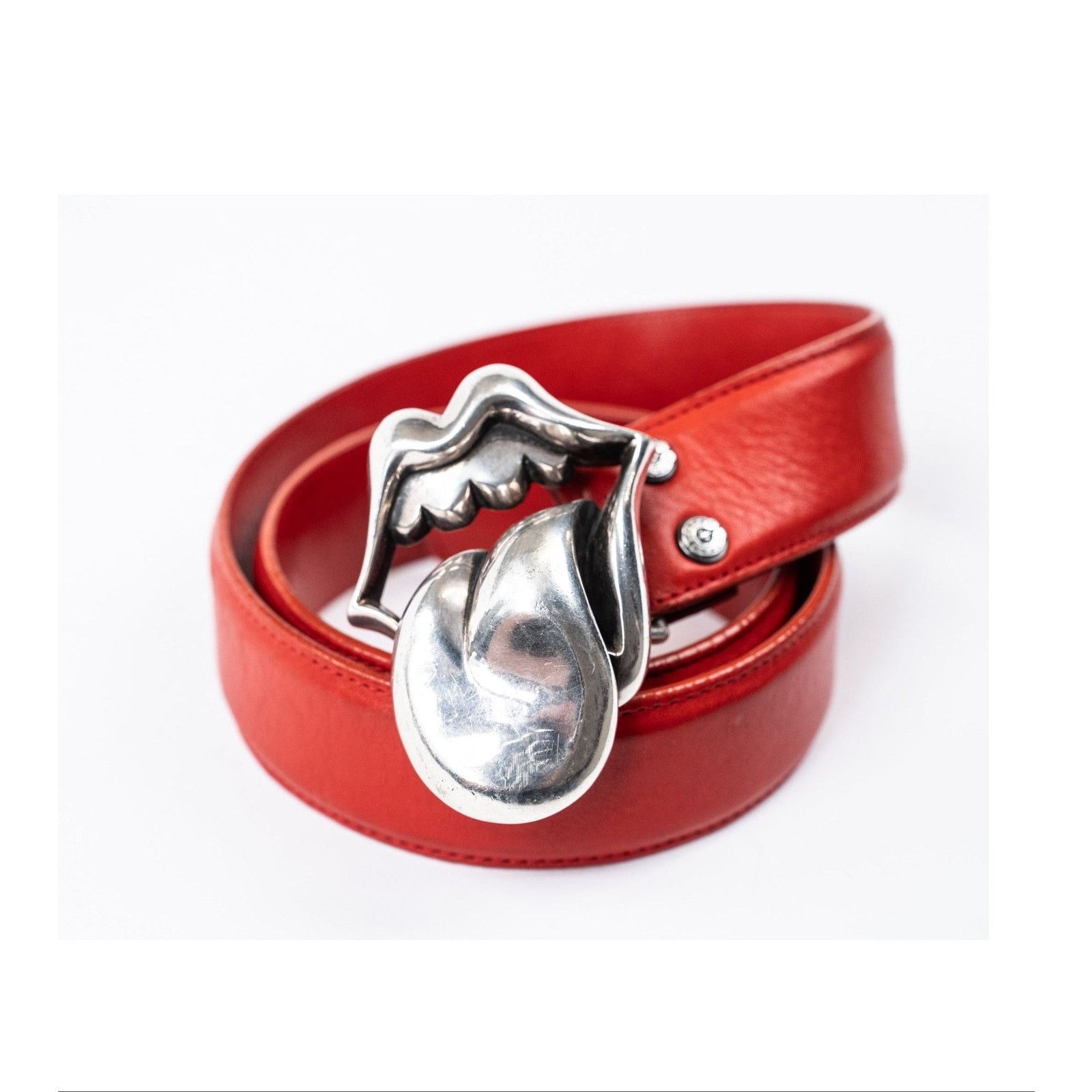 Chrome Hearts Red Leather Strap Size 32 - 1 Thumbnail