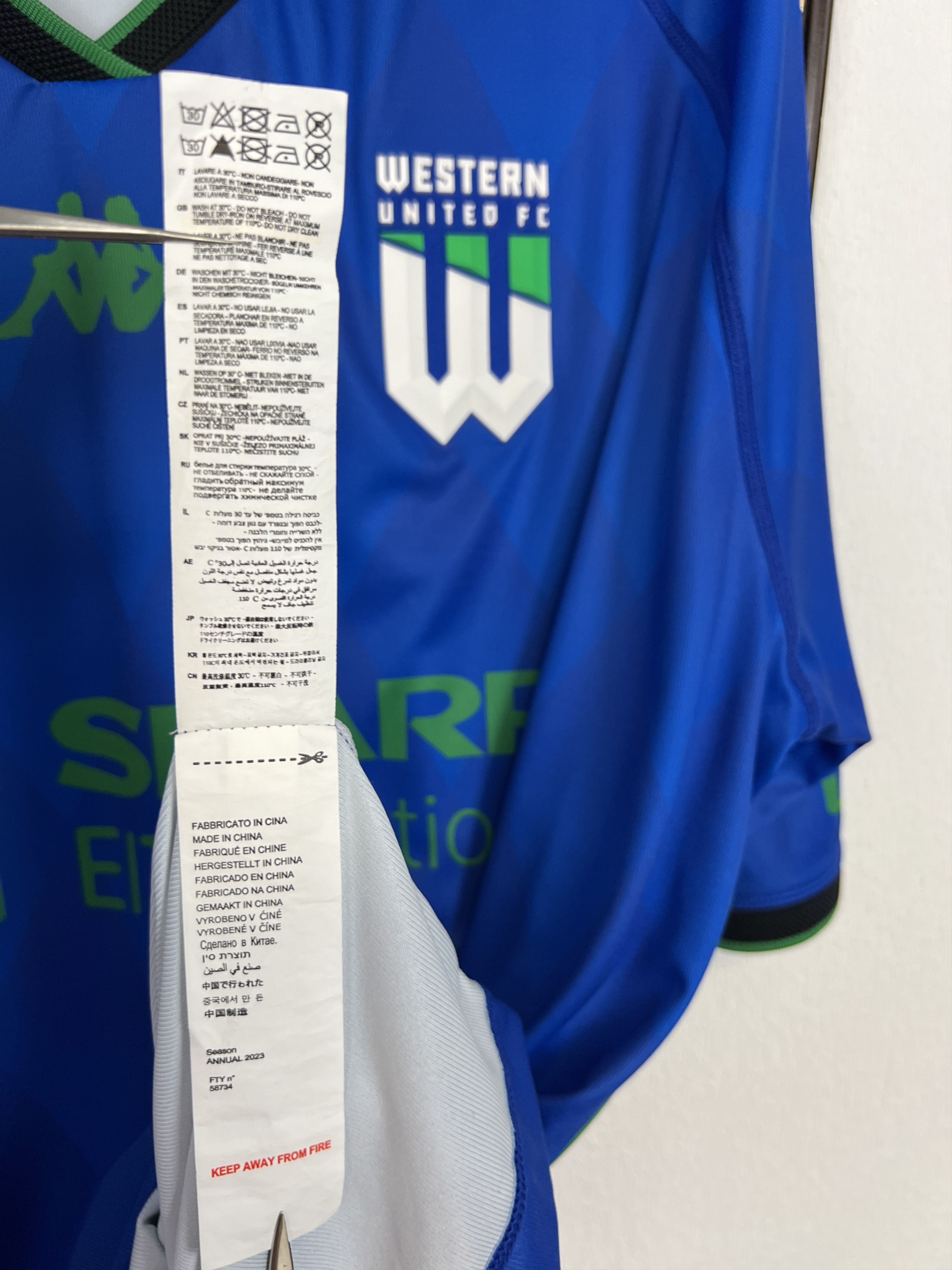 Kappa A-League Western United Australia Football 5XL Tee Hype Size US XXL / EU 58 / 5 - 10 Thumbnail