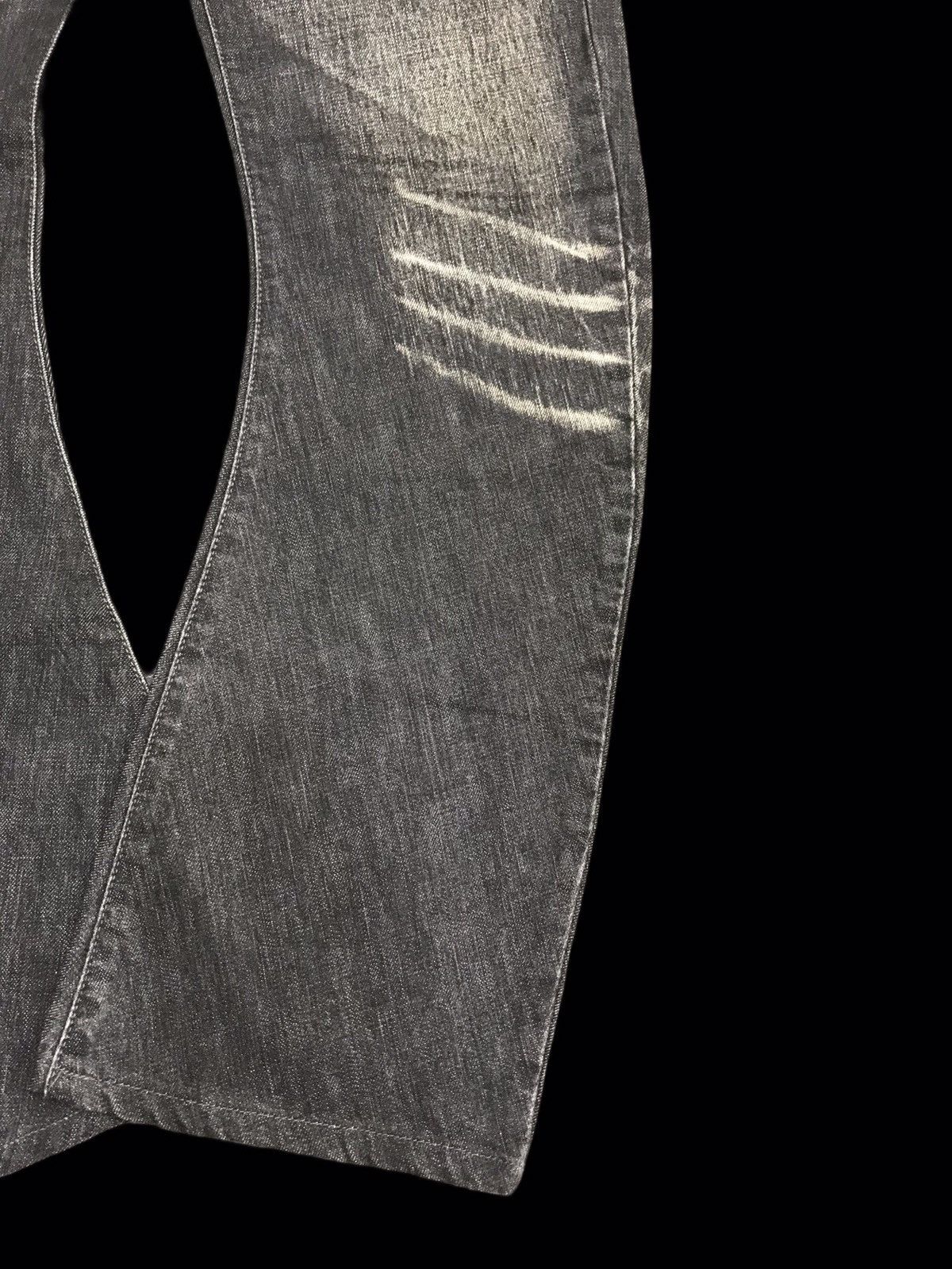 Japanese Brand 💥FLARE💥wjk Avant Garde Designer Claw Fade Curved Denim F69 Size US 30 / EU 46 - 4 Thumbnail