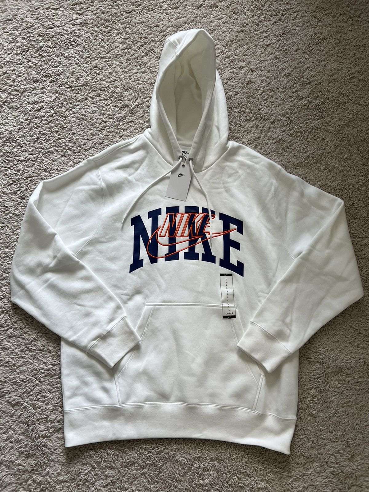Nike Nike Hoodie Club Fleece Embroidered Pullover Sweatshirt Size US L / EU 52-54 / 3 - 7 Thumbnail