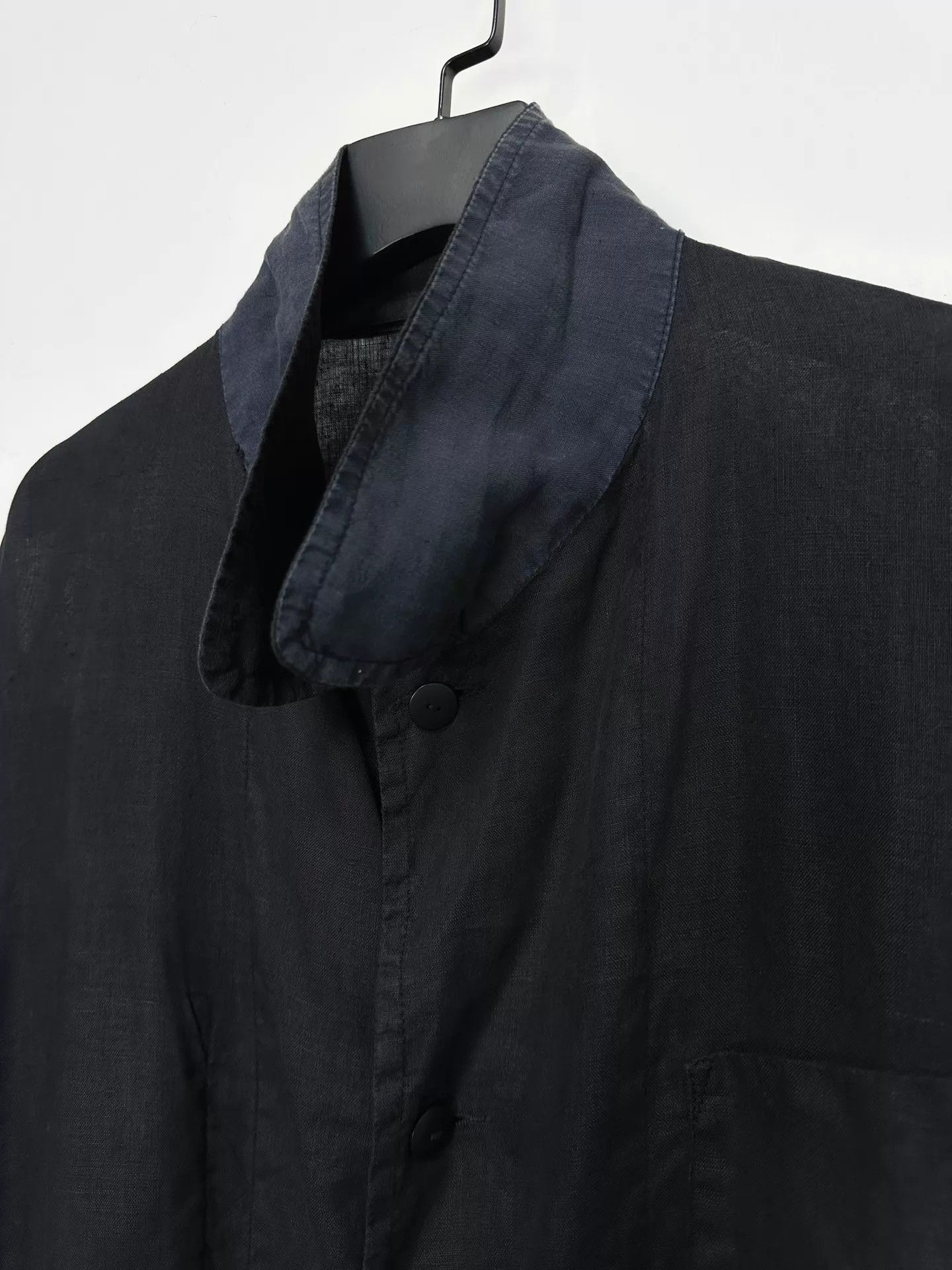 Other Chez VIDALENC Hand-Dyed Black Linen Oversize Overcoat Size US S / EU 44-46 / 1 - 5 Thumbnail