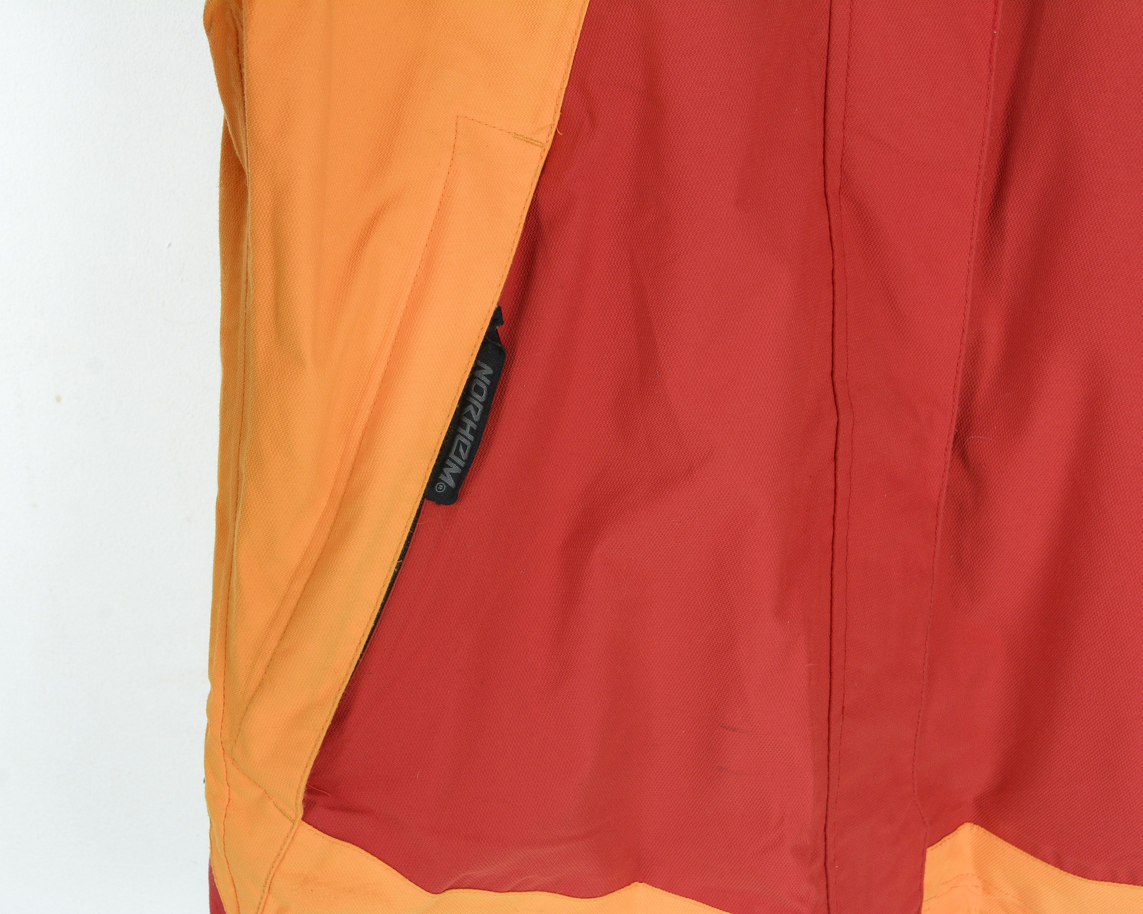 Designer NORHEIM Women UK12 Hooded Rainproof Jacket Red Yellow Coat M Size M / US 6-8 / IT 42-44 - 5 Thumbnail