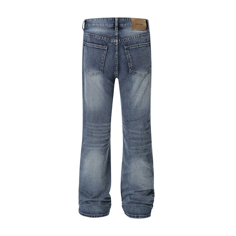American retro vintage washed distressed jeans