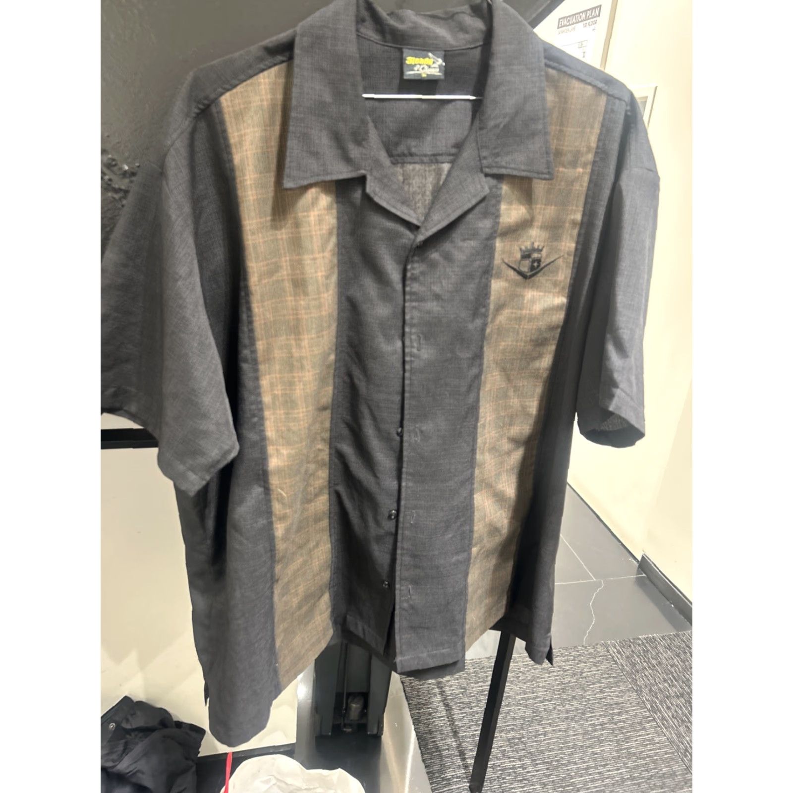 Vintage VINTAGE Steady Classics Mens Top 3XL Button-Down Short Sleeve Black Brown 1950s Retro Bowling Shirt Mens Size US XXL / EU 58 / 5 - 2 Thumbnail
