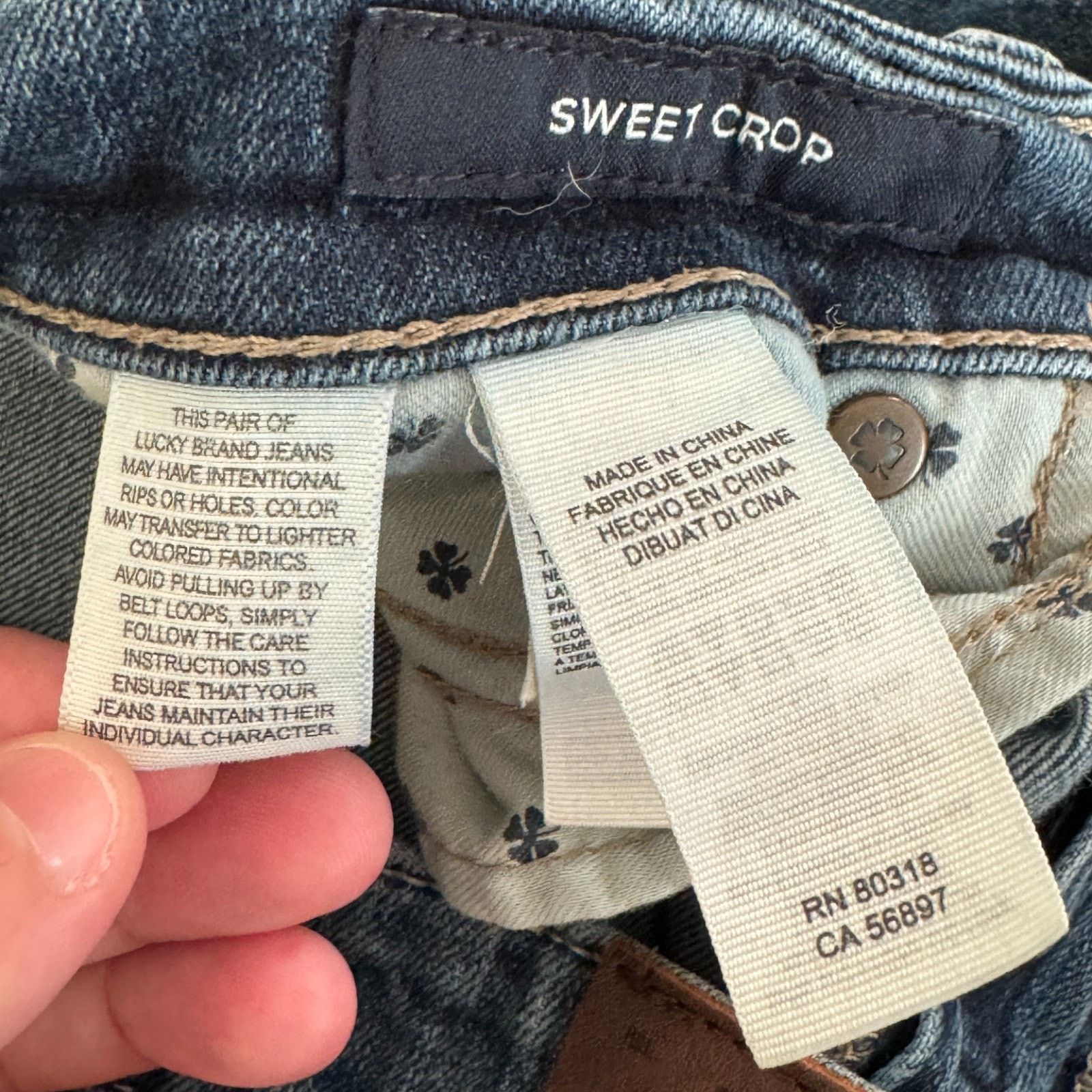 Lucky Brand Lucky Brand Sweet Crop Jeans Womens 6/28 Blue Stretch Denim Size 28" / US 6 / IT 42 - 11 Thumbnail