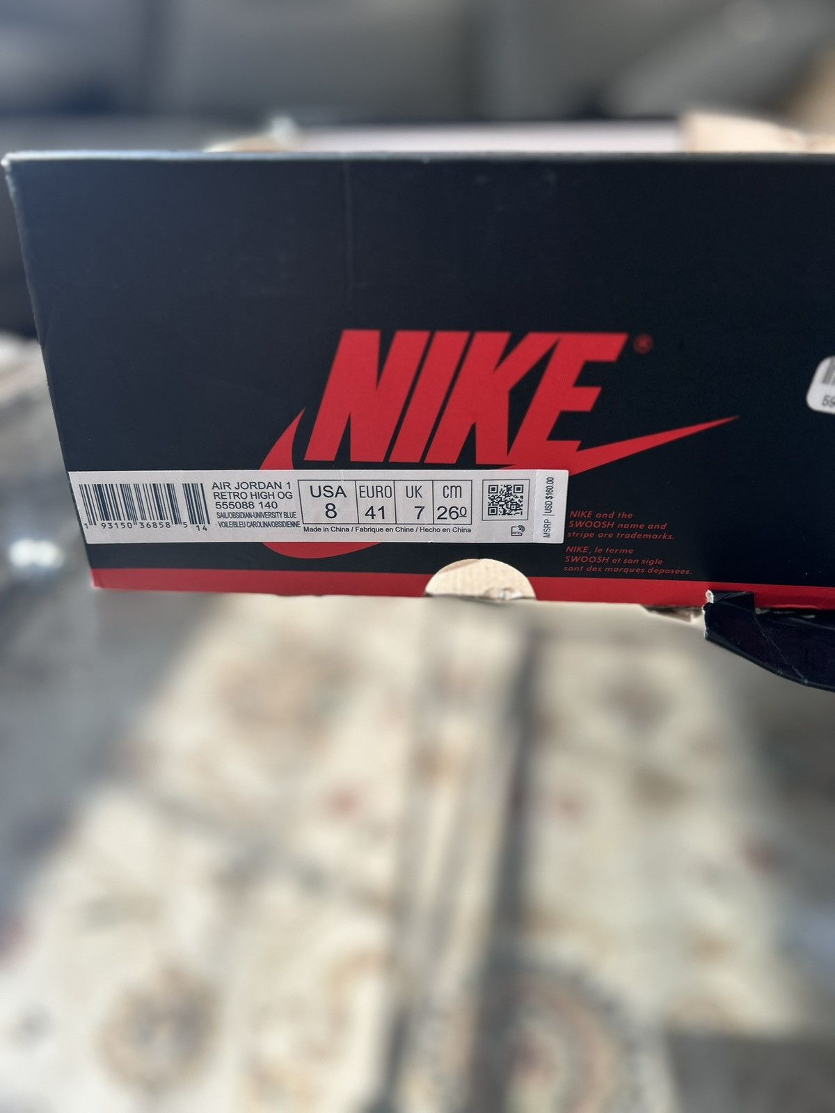 Jordan Brand Jordan 1 Retro High "Obsidians" trainers Size US 8 / EU 41 - 5 Thumbnail