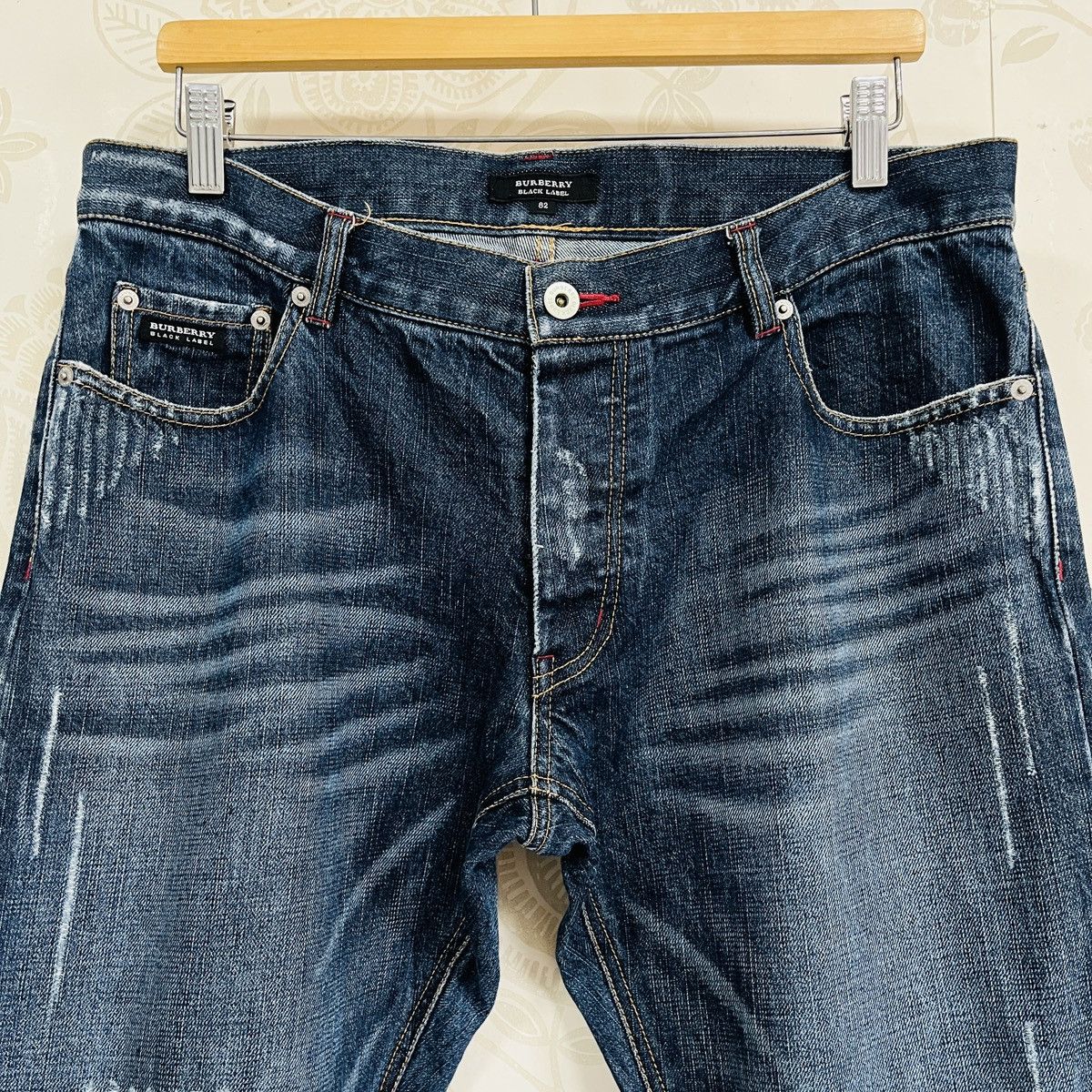 Black Label × Burberry × Vintage Burberry Black Label Distressed Denim Jeans Size US 34 / EU 50 - 23 Thumbnail
