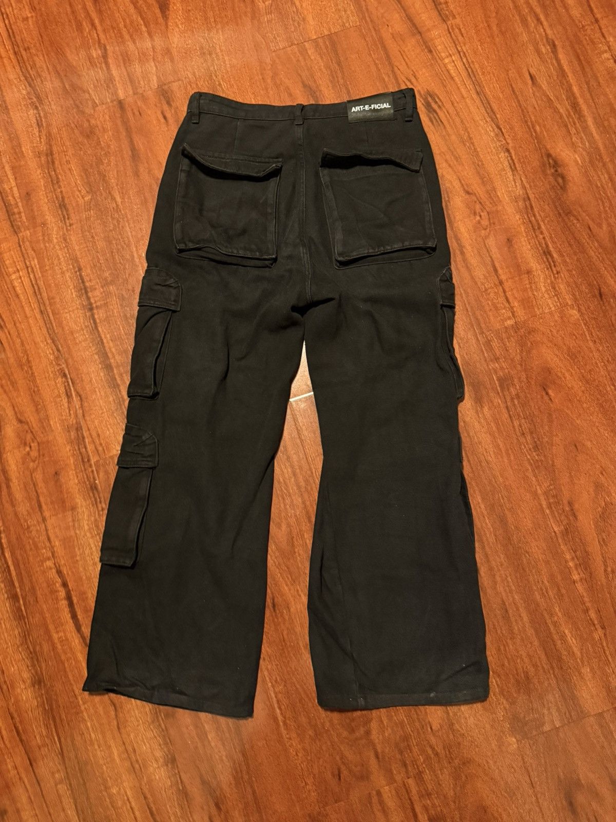 Other ART-E-FICIAL Black Baggy Double Cargo Pants Size US 31 - 2 Thumbnail