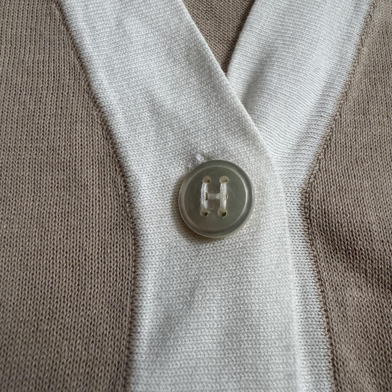 Hermes Hermes Margiela era cream white button up cardigan H button Size XS / US 0-2 / IT 36-38 - 6 Thumbnail