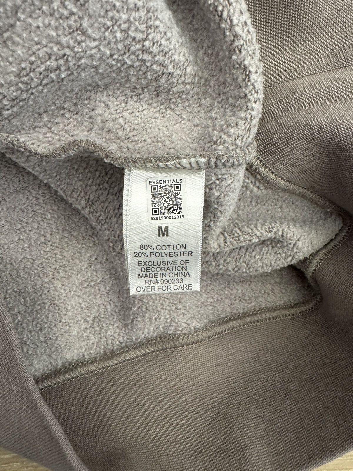Essentials FOG Essentials Grey Fleece Pullover Hoodie Size US M / EU 48-50 / 2 - 8 Thumbnail