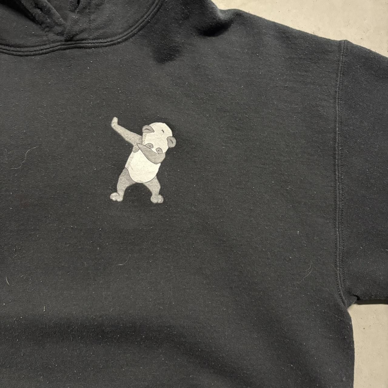 Vintage Crazy Vintage Y2K/2000s Funny Dabbing Panda all Black Hoodie Size US L / EU 52-54 / 3 - 2 Thumbnail