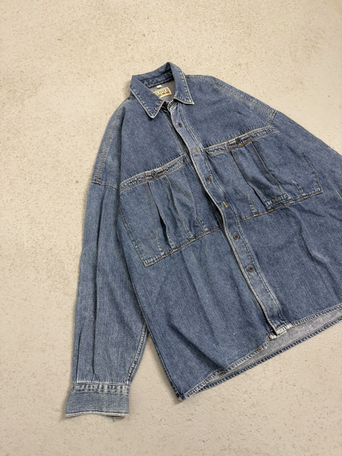 CLOSED × Marithe + Francois Girbaud 80s Marithe Francois Girbaud For Closed Giant Pockets Shirt Size US L / EU 52-54 / 3 - 3 Thumbnail