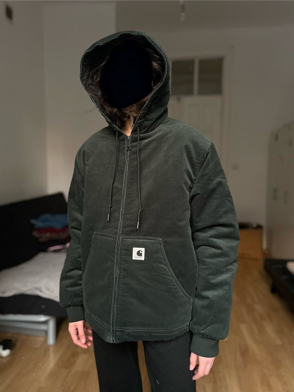 image of Carhartt Wip Millen Jacket in Green, Women's (Size Large)