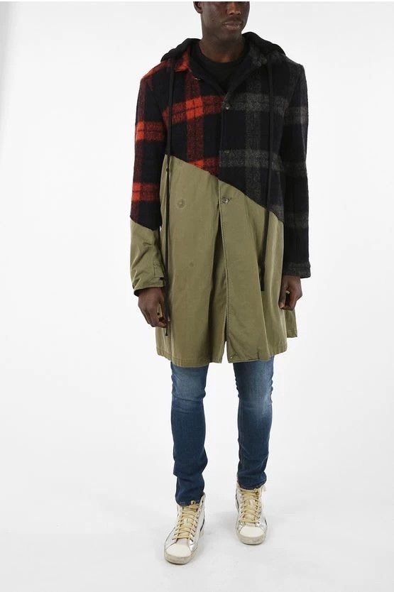 Greg Lauren greg lauren size 2 Red and black cashmere blended patchwor Size US M / EU 48-50 / 2 - 1 Thumbnail