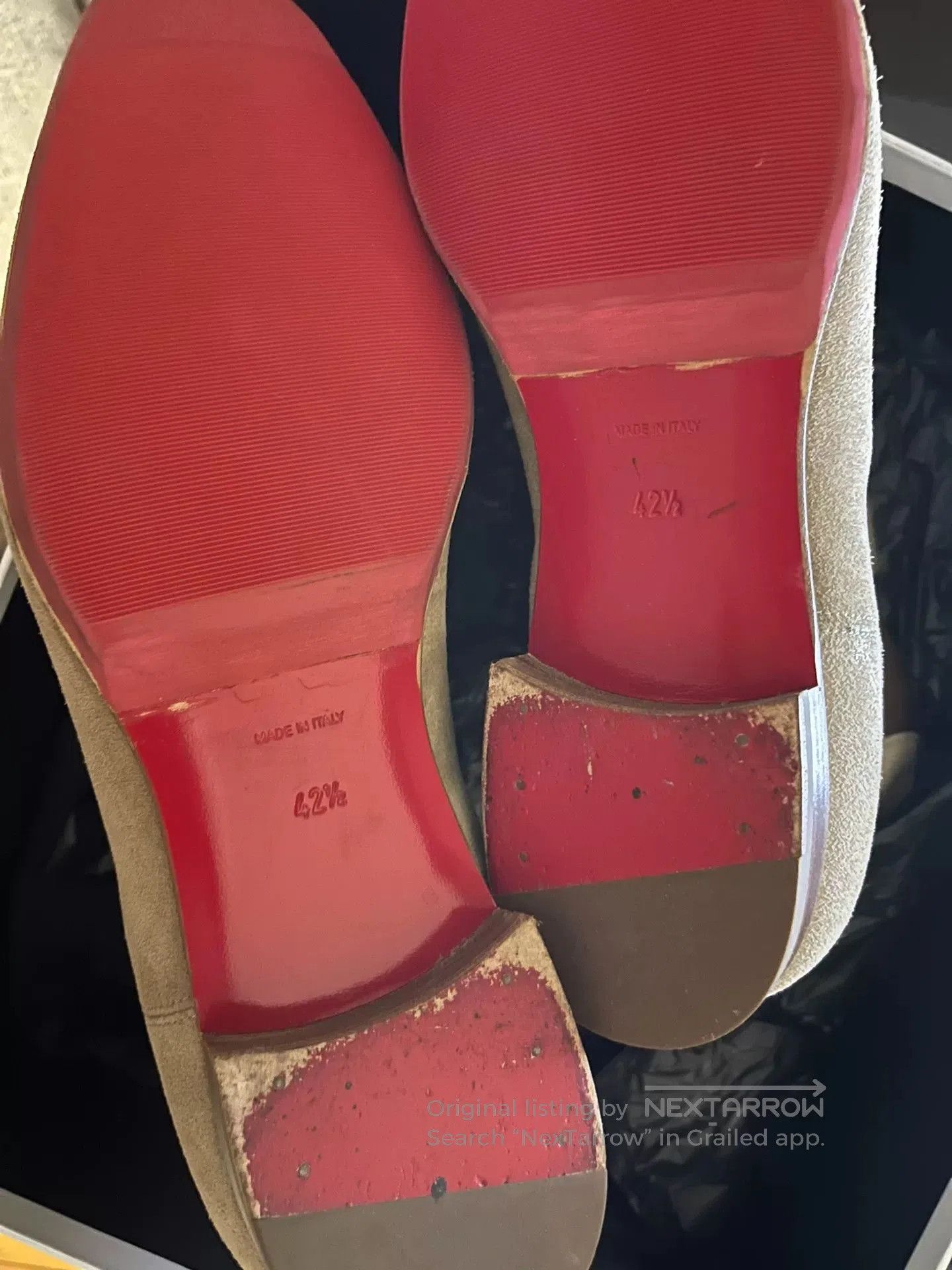 Christian Louboutin Christian Louboutin Beige Suede Chelsea Boots. Size US 11 / IT 41 - 2 Thumbnail