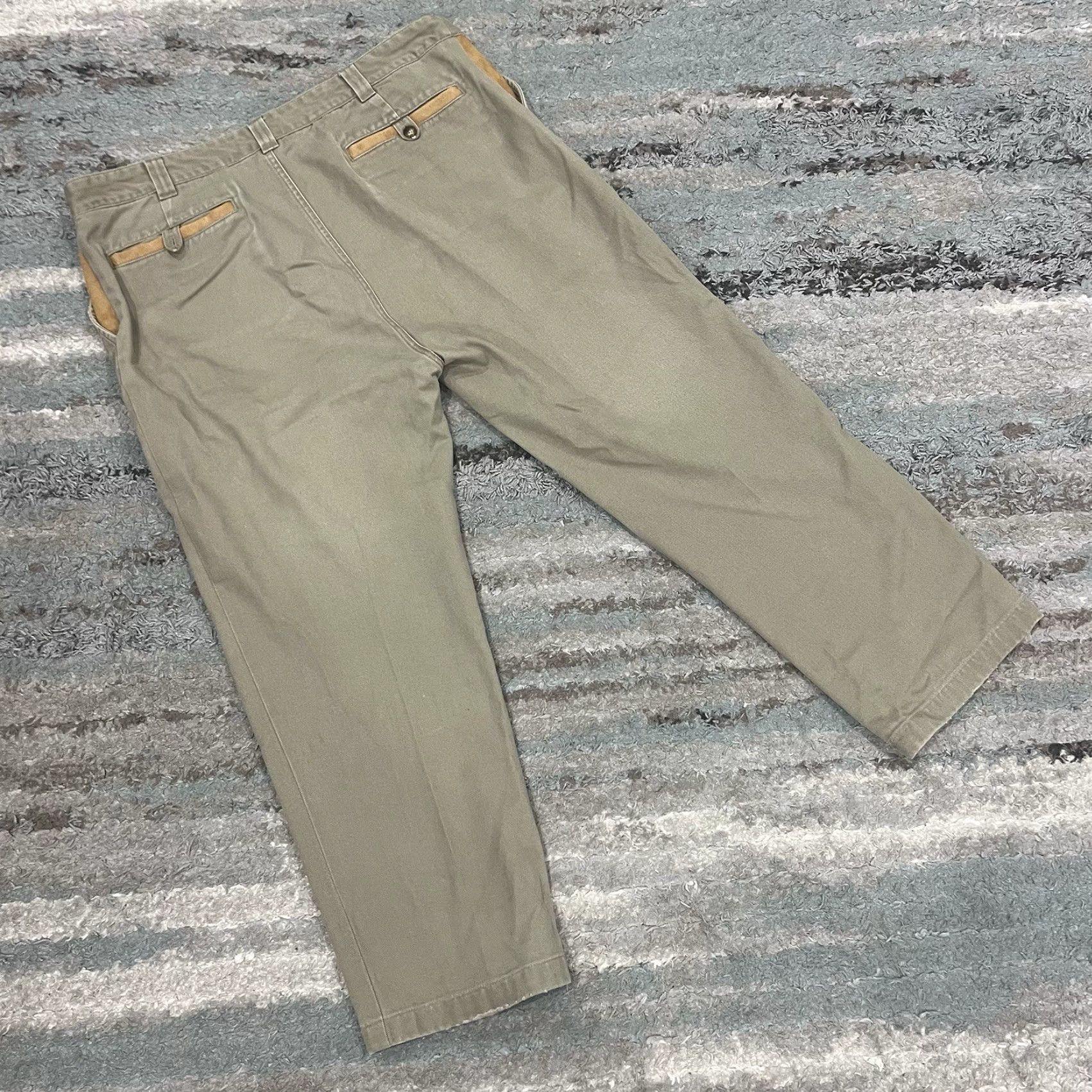 Orvis Orvis Pants Beige Straight Men's 34 Khakis Flat Front Canvas Cotton Pockets Inseam 24in Regular Regular Men Size US 34 / EU 50 - 2 Thumbnail