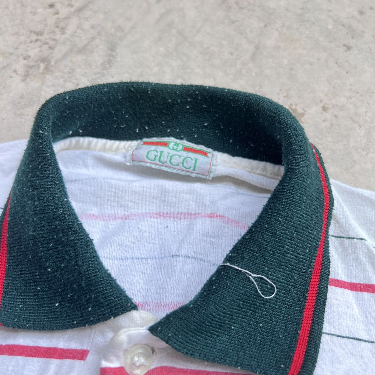 Gucci Vintage Gucci collar Ringer Polo shirt Size US L / EU 52-54 / 3 - 3 Thumbnail