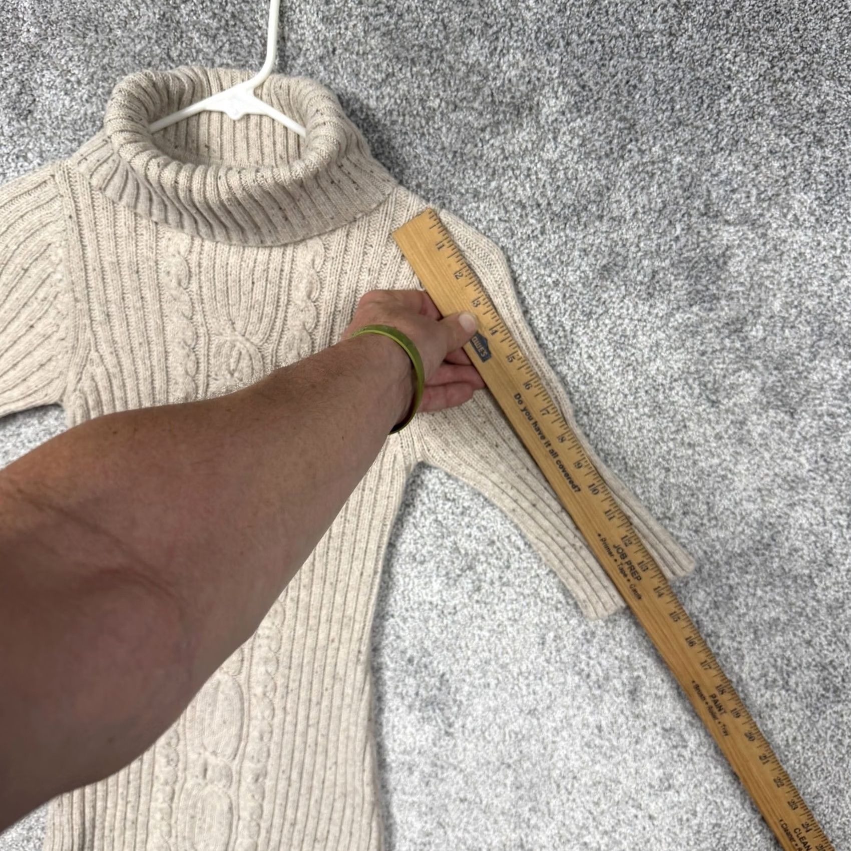 Old Navy VINTAGE Old Navy Sweater Dress M Beige Knit Turtleneck Knitwear Casual Bohemian Retro Ski Crew Neck Pullover Knee Length Womens Size M / US 6-8 / IT 42-44 - 3 Thumbnail