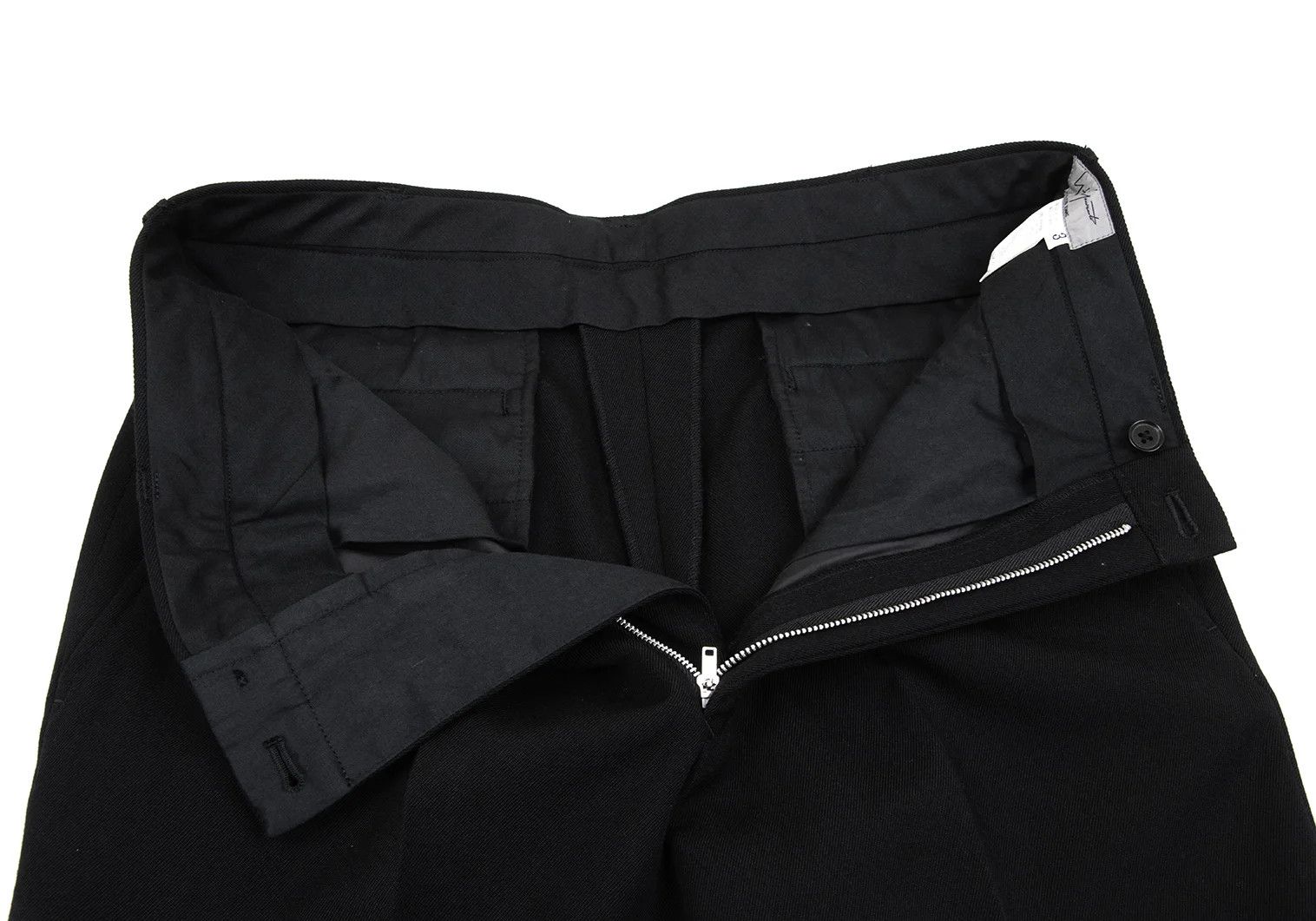 Yohji Yamamoto Yohji Yamamoto Wool Tuck Straight Pants Black size 3 Size US 34 / EU 50 - 4 Thumbnail