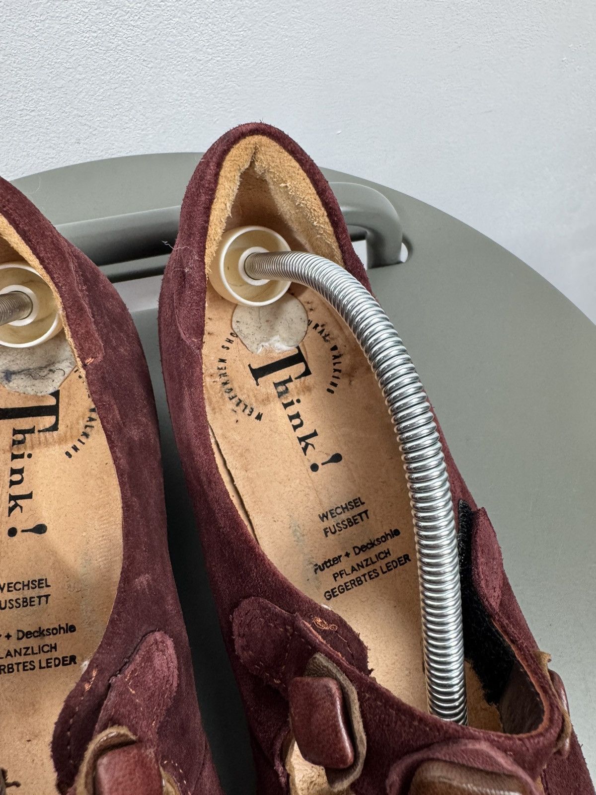 Other Think Burgundy Suede Mary Jane Shoes Low Heel Women’s EU 38 Size US 7 / IT 37 - 6 Thumbnail