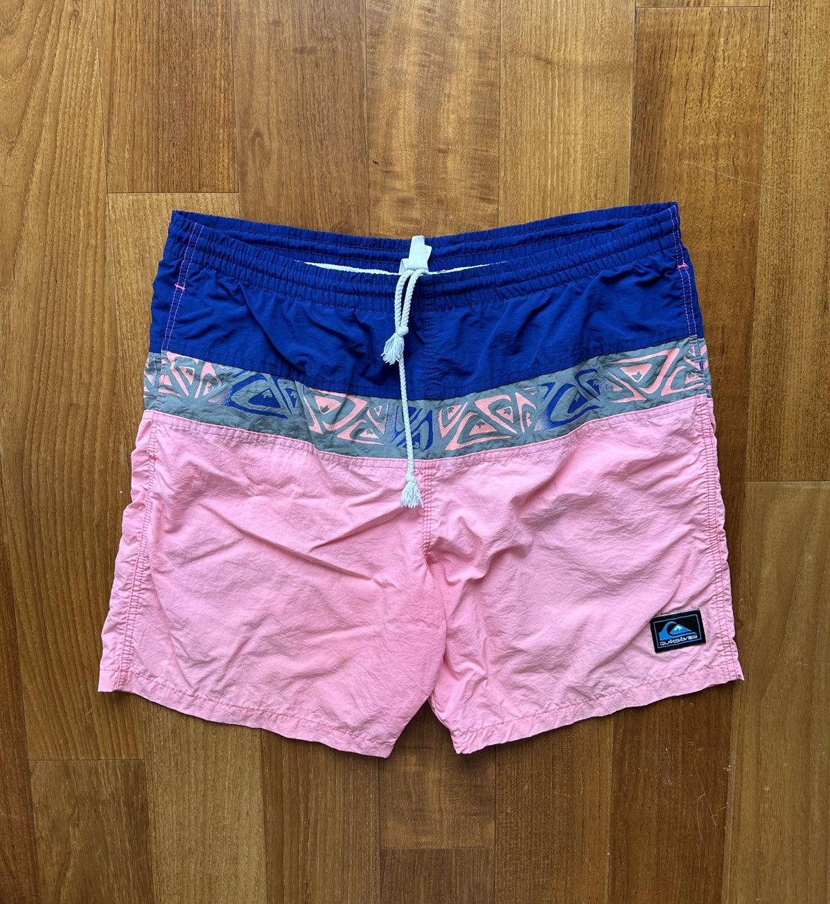 Quiksilver × Vintage Vintage 80s Quicksilver Surf Skater Nylon Shorts Size 34 Size US 34 / EU 50 - 1 Thumbnail