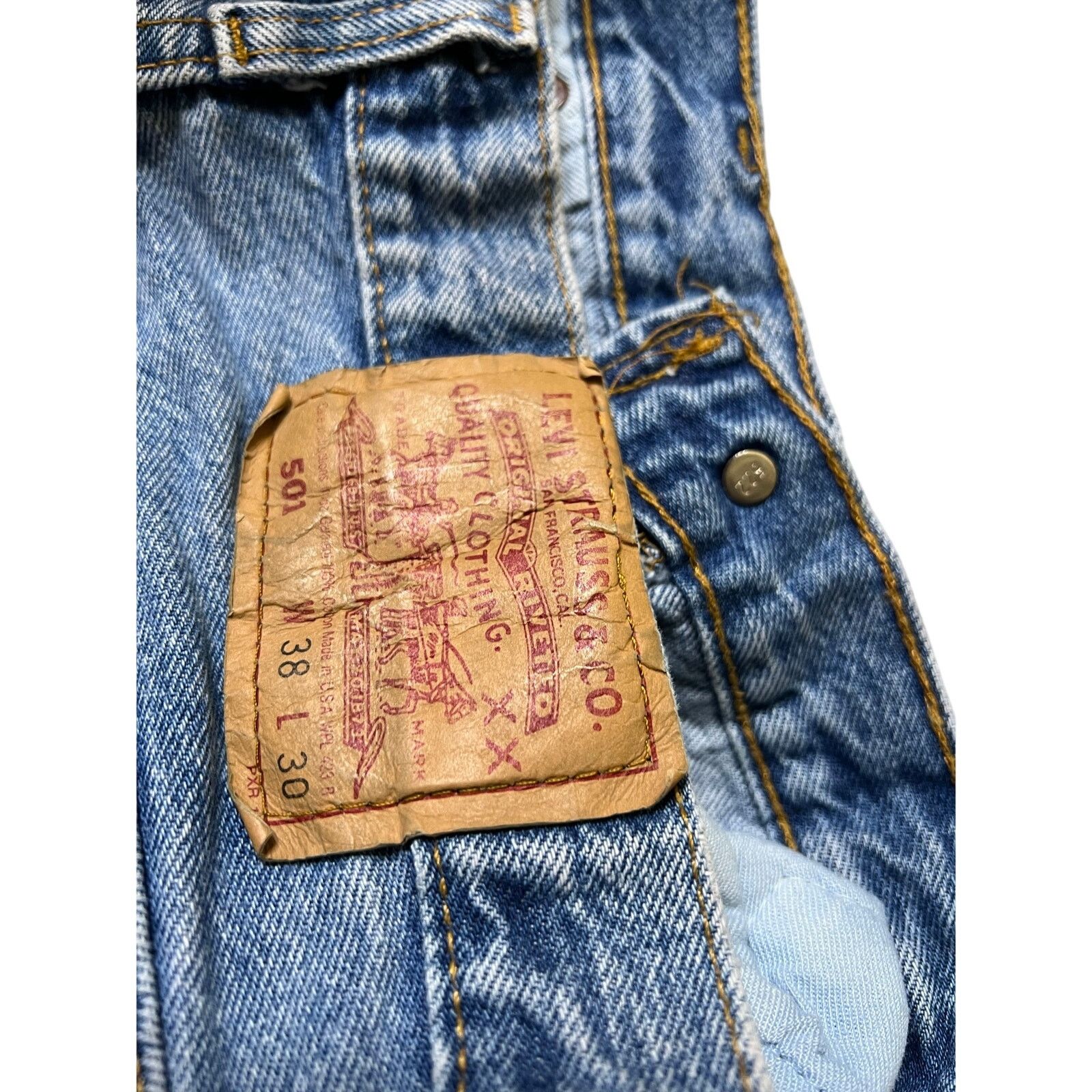 Levi's Levi’s 501 Jeans USA Vintage 90s Button Fly Denim 35x29 Size US 38 / EU 54 - 6 Thumbnail