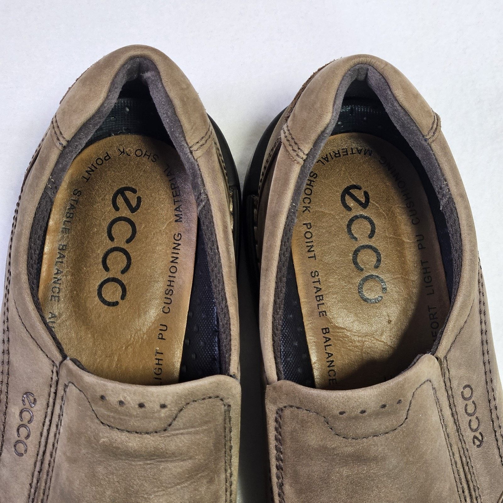 Ecco ECCO Fusion Loafer Apron Toe Slip On Nubuck Leather Mocs Size US 14 / EU 47 - 10 Thumbnail