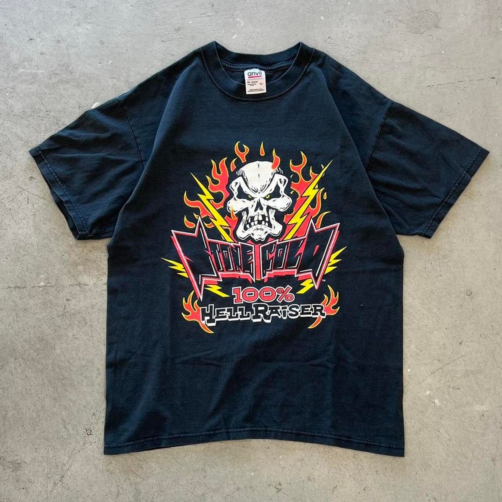 Streetwear × Vintage × Wwe Vintage Stone Cold Steve Austin 100% Hell Raiser  T-Shirt | Grailed