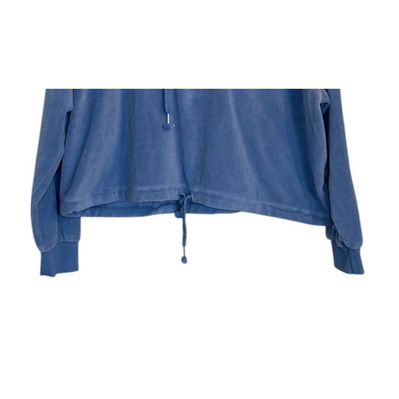 Disney Disney Stitch Hoodie Sweatshirt Women Large Blue Velour Crop Size L / US 10 / IT 46 - 3 Thumbnail