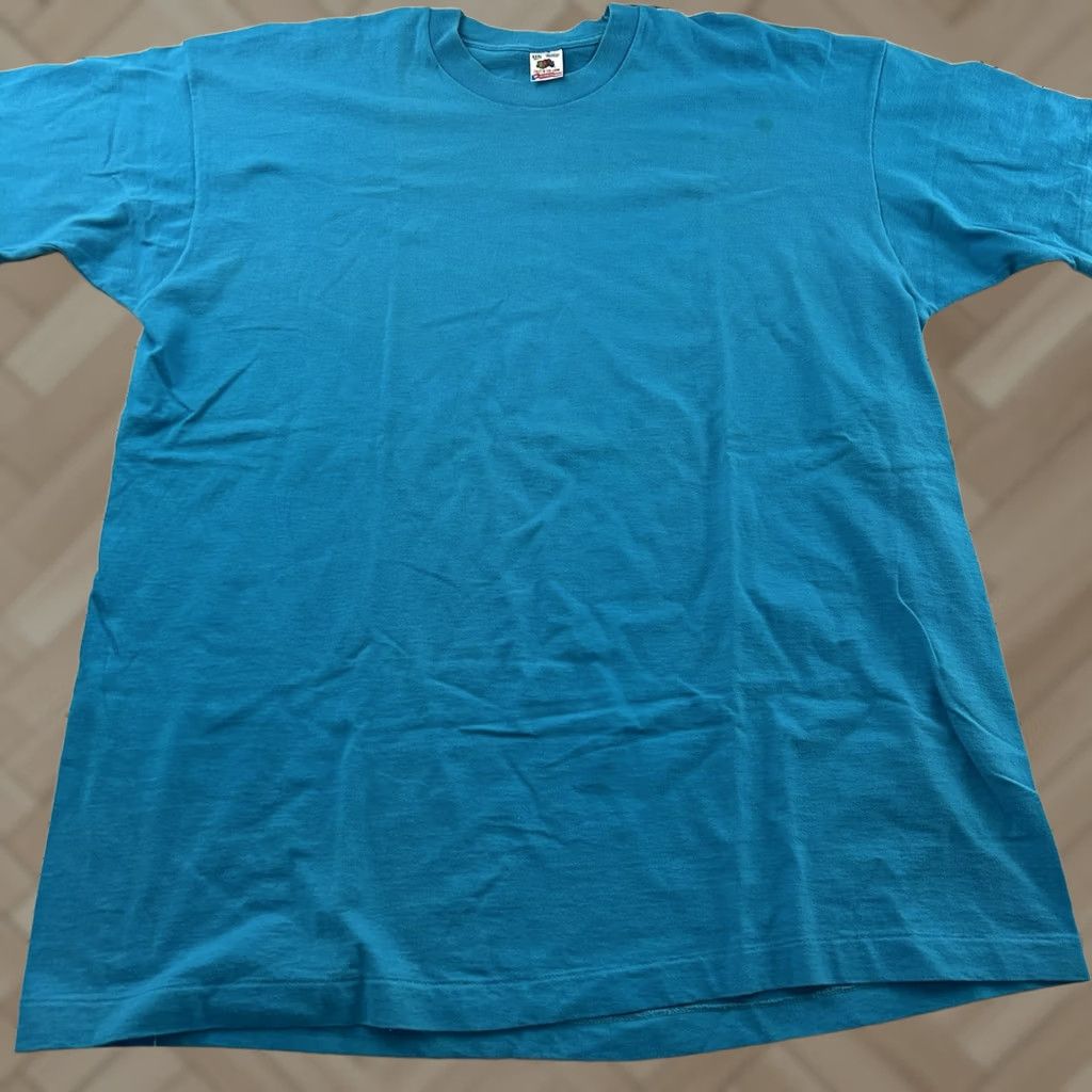 Fruit Of The Loom VINTAGE Fruit Of The Loom Short Sleeve T Shirt Mens 3XL Blue Size US XXL / EU 58 / 5 - 1 Thumbnail
