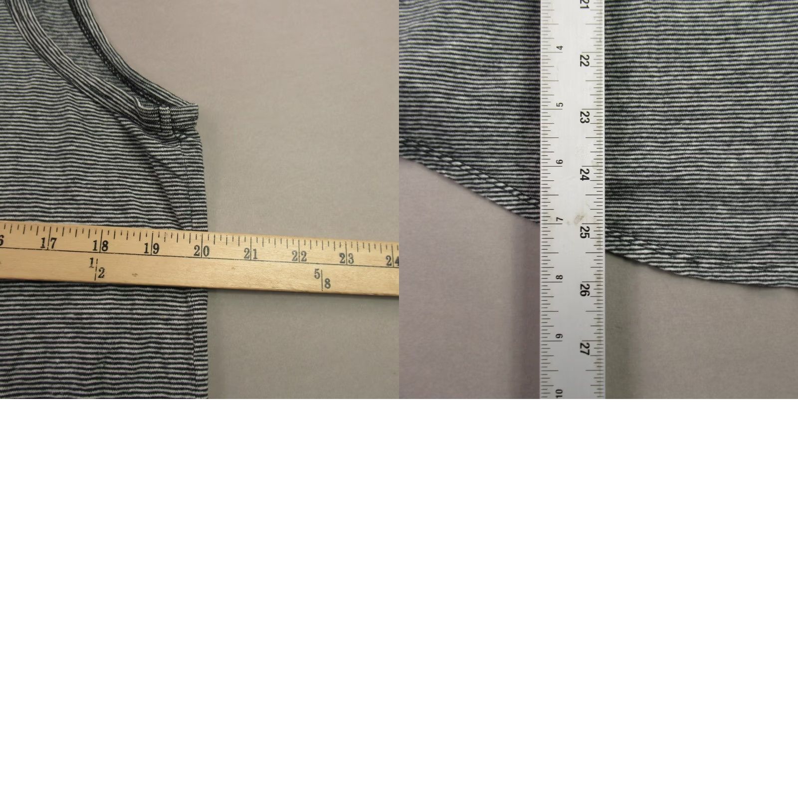 Prana Prana Top Womens Large Sleeveless V Neck Lightweight Gray Stripes Pullover Size L / US 10 / IT 46 - 8 Thumbnail
